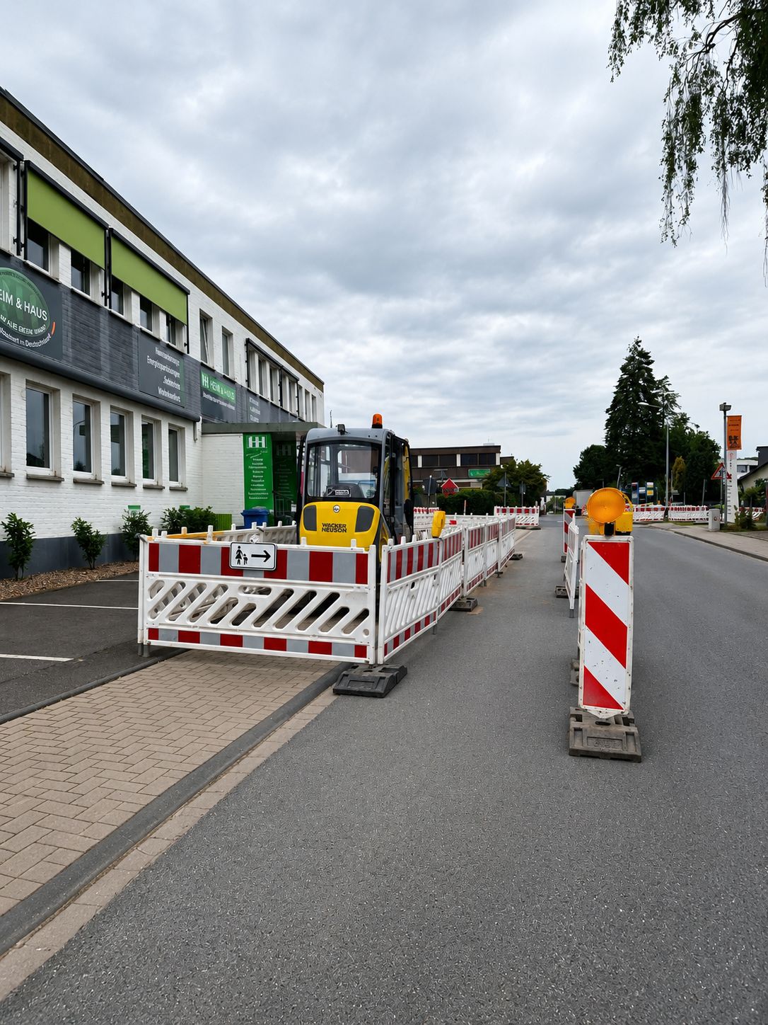 Abgesicherter Arbeitsbereich für einen Hausanschluss